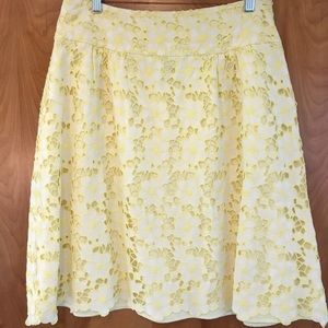 Lilly Pulitzer Yellow Lace Skirt